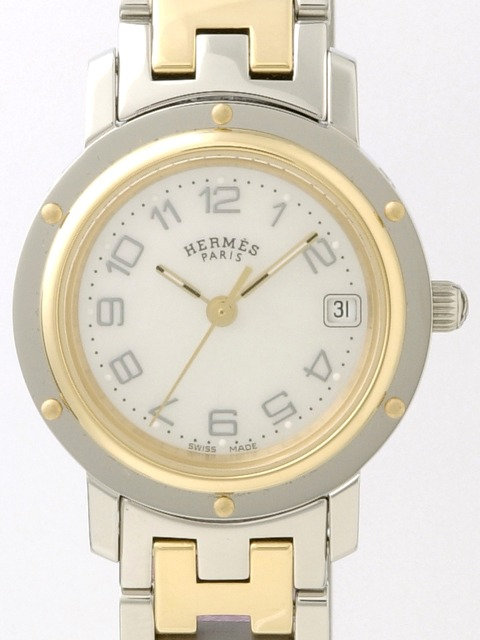 HERMES エルメス レプリカ クリッパー CL4.220.130/3752 SS/GPブレス ホワイト